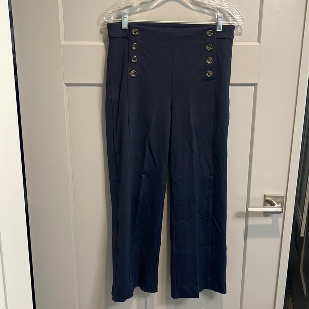 Navy capri wide-leg pants - Ann Taylor